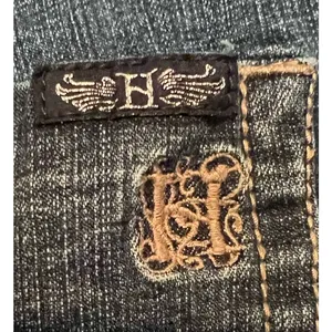 Hint Jeans Women's Wide Waist Band Wide Leg Back Legs Frayed‎ Size 11 thumbnail 3