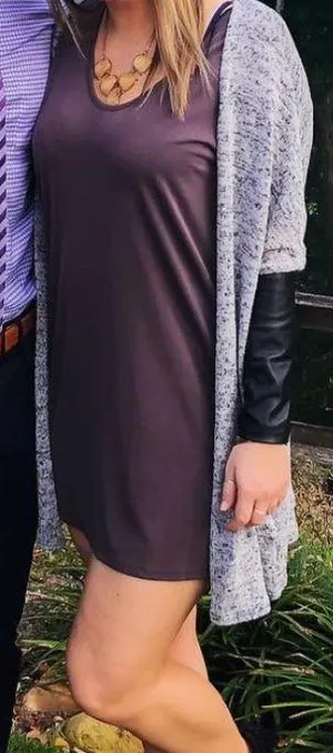 Purple Shift Dress thumbnail 1