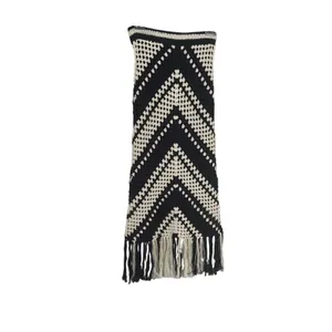 Zimmermann Chintz Crochet Fringed Chevron Striped Boho Beach Midi Skirt Size 0P thumbnail 3