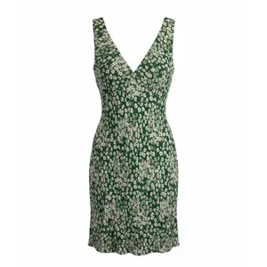 Reformation Green Floral Calix Dress Mento Summer Casual V Neck Sleeveless XS thumbnail 8