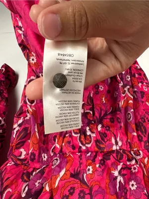Anthropologie Maeve Pink Satin Floral Wrap Midi Dress Women’s Sz XS thumbnail 6