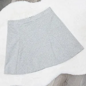 Michael Michael Kors Striped Knit Panel A-line‎ Skirt White Grey 4 thumbnail 13