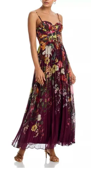 AQUA Cherry Maxi Dress thumbnail 1