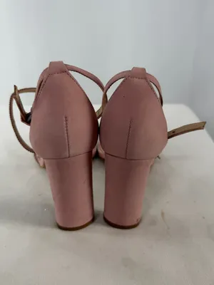 Vince Camuto Dusty Pink Rhinestone Strap‎ Block Heels Size 8.5 thumbnail 3