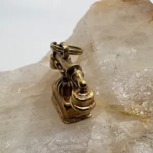 Vintage Avon Gold Tone Rotary Telephone Charm Antique Style Miniature Phone thumbnail 2