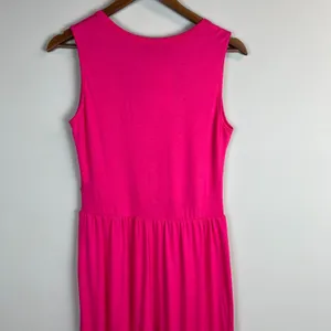 Pretty Garden Jumpsuit Womens Medium Bright Pink Wide Leg Pleated Sleeveless NEW thumbnail 6