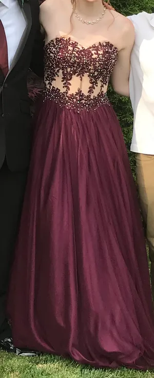Blondie Nites Strapless Prom Dress thumbnail 1
