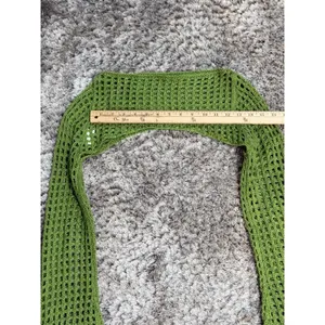 Women Open Knit Bolero Shrug Long Flare Sleeve Crop Top Cover Up Festival Size S thumbnail 9