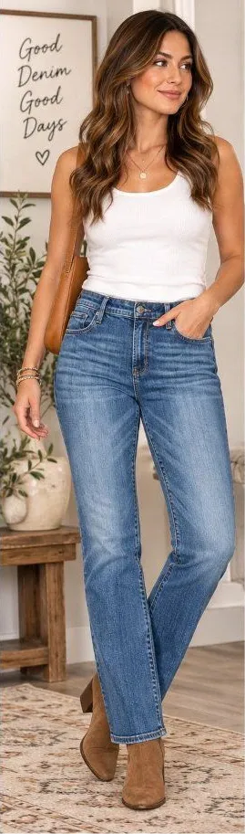 Driftwood Jeans Womens 31 Blue Straight Leg Medium Wash Stretch Premium Denim thumbnail 1