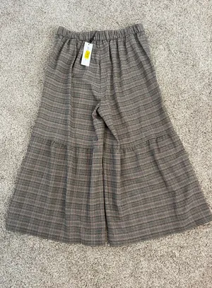 NWT  Plaid Wide Leg Pants Slacks Crop Length- Medium thumbnail 2