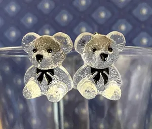 Clear Bears Kawaii Stud Earrings thumbnail 1
