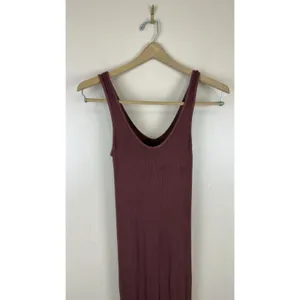 Enza Costa Women’s Ribbed Midi Dress Bodycon, Size S, Color Brown thumbnail 4