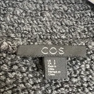 COS Longline Cardigan Sweater with Pockets Chunky Knit Wool Blend‎ Sz Small thumbnail 5