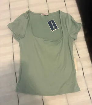 Green Square Neck Top Size M thumbnail 1