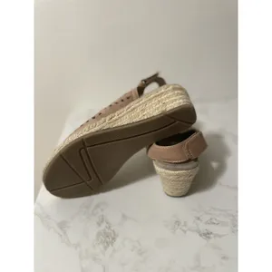 Earth Origins Wedge Sandals Women 6.5 Tan Woven Espadrille Comfort thumbnail 7