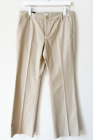 Banana Republic Cotton Straight Leg Trousers Chino Neutral Size 10 thumbnail 1