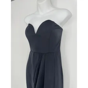 Shona Joy U Wire Bustier Draped Strapless Midi Dress Size 4 Gray Formal Wedding thumbnail 7