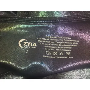ZYIA Active Unicorn Iridescent Metallic Holographic High Rise Capri Leggings 2 thumbnail 9