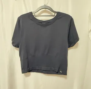 Joylab Women’s Black Cropped Cut Out Baby T-Shirt size XL-NWT thumbnail 1