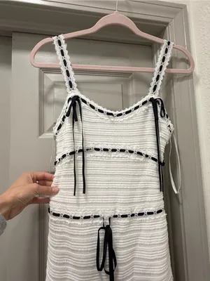 For Love And Lemons The Mayfair White‎ crochet Maxi Dress size XS thumbnail 3