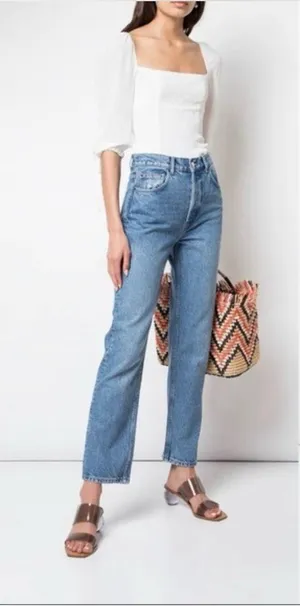 Reformation Cynthia High Rise Jeans — Shasta Wash thumbnail 1