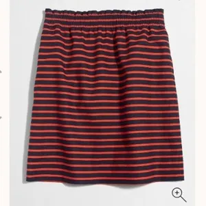 J. Crew Factory Womens Sz 6 Printed Linen-Cotton Sidewalk Mini Skirt Navy Papaya thumbnail 1
