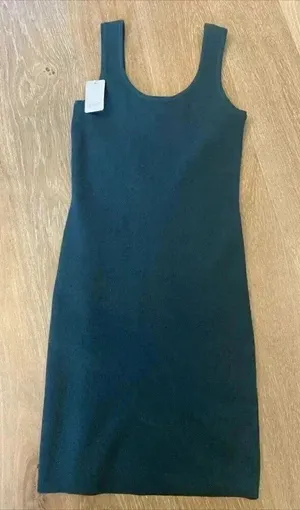 NWT Wishlist Womens Green Scoop Neck Sleeveless Midi Bodycon Tank‎ Dress Sz S thumbnail 1