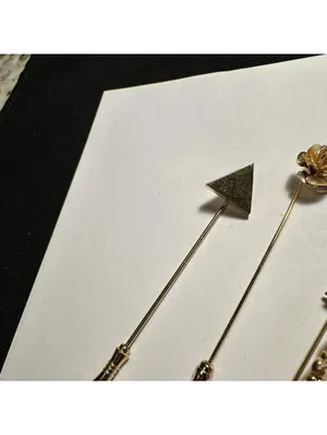 Lot Of 3 Gold Tone Brooch / Lapel Stick Pins 1 Signed Sarah (Sarah Coventry) thumbnail 3