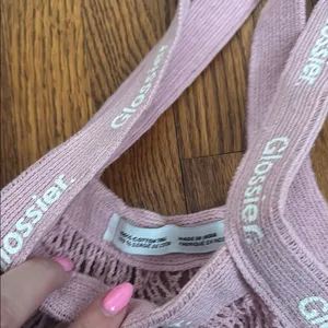 Glossier Dusty Pink Net Shopping Bag thumbnail 3