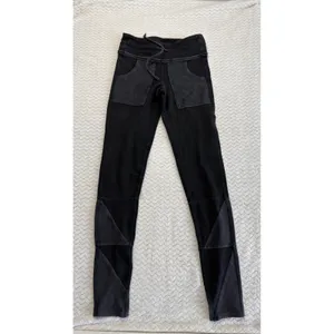 FP Movement Free People Black Paneled Geometric Joggers XS Drawstring Activewear thumbnail 2