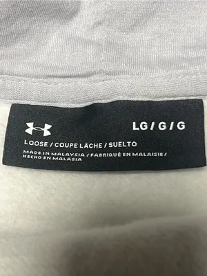 Under Armour Women's Gray Cropped Full Zip Hoodie Sweatshirt Loose Fit Large L thumbnail 3