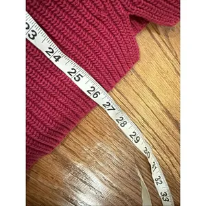 Talbots burgundy cotton mock neck ribbed sweater size XL petite thumbnail 7