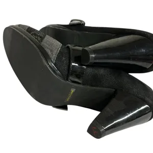 BKE Black Patent Leather Patchwork Buckle 3.5 Inch Heels Womens Shoes 8.5 thumbnail 6