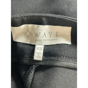 WAYF Women's Black High Rise Pleated Straight Leg Trousers Dress Pants Size XS thumbnail 4