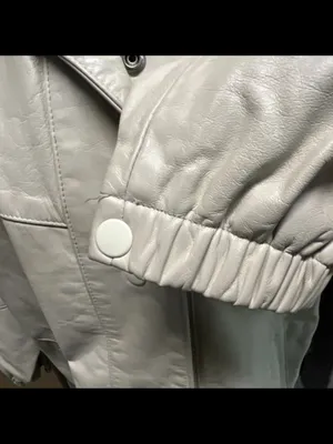 Vintage Giovinezza Moda By Rocco New York Leather Coat Off-White. Size M Glam thumbnail 3