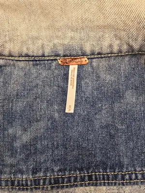 Free People Studded Grunge Distressed Denim Vest Acid Wash S thumbnail 6