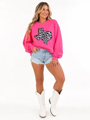 Pink Texas Crewneck Sweater thumbnail 2