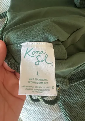 Target Green Ribbed One-Piece thumbnail 3