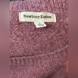 Newbury Kustom Women's Oversized Boat Neck Textured Pink Sweater SZ LG thumbnail 6