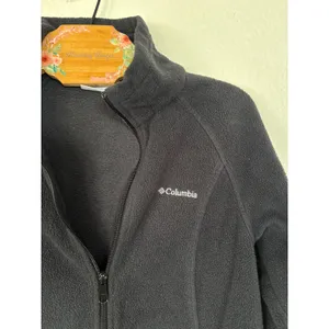 Columbia Fleece Jacket Size M Dark Gray Full Zip Benton Springs Mock Neck thumbnail 3