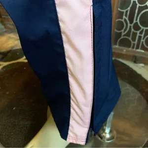 Nike Blue And Pink Partial Zipper Leg Drawstring Waist Track Pants (M) thumbnail 7