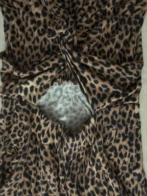 Olivaceous Leopard Print Maxi Dress Large thumbnail 3