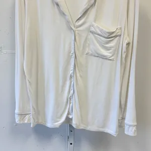 Eberjey Gisele Pajama Top White Modal Long Sleeve Button Down Sleep Shirt S thumbnail 4