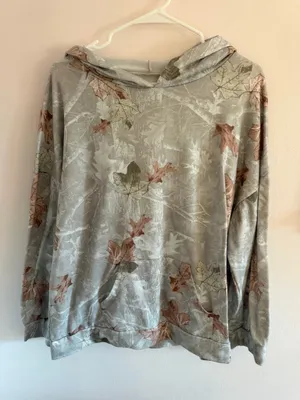 Camo Hoodie Shein Gray Size L thumbnail 1