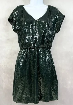 Trina Turk Womens Dress‎ Size 2 Sequin Party Cocktail Y2K Glam Sparkle Night Out thumbnail 1