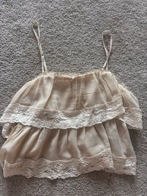 American Eagle ruffle tank top thumbnail 1