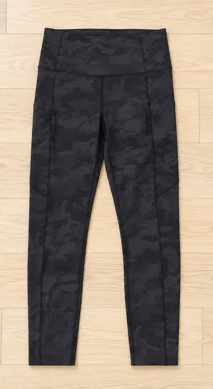 Lululemon Fast and Free High-Rise Pocket Leggings Camo Sz 6 thumbnail 1