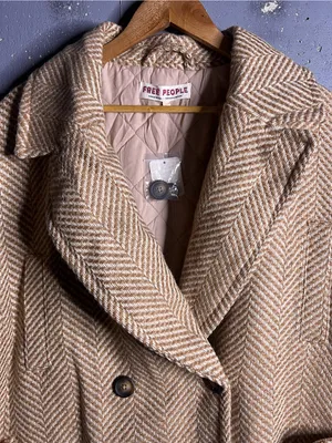 Free people Ari Wool Blend Peacoat in size Large. NWT thumbnail 8