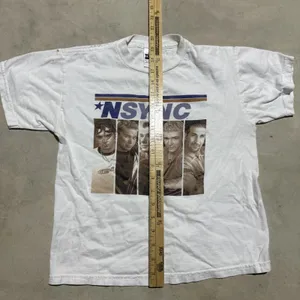 Vintage N SYNC Tee Shirt Size S Youth Women's White 100% Cotton T-Shirt Tultex thumbnail 5