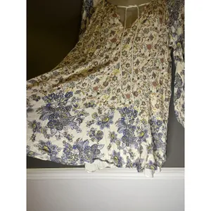 Free People Dress Womens Medium Multicolor Floral Long Sleeve Boho Shift Short thumbnail 5